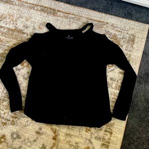 Black off the shoulder long sleeve